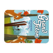 Grand Teton Wyoming naar ski. Magneet (Horizontaal)