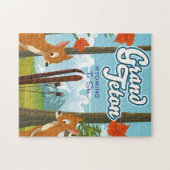 Grand Teton Wyoming naar ski. Magneet Legpuzzel (Horizontaal)