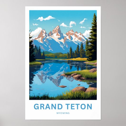 Grand Teton Wyoming Reisprint Poster (Voorkant)