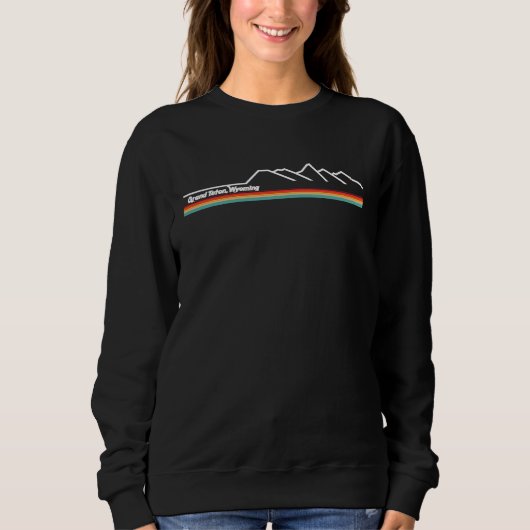 Grand Teton Wyoming Retro 1970s inspired Trui (Voorkant)