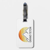 Grand Teton Wyoming Retro Bagagelabel (Achterkant verticaal)