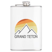 Grand Teton Wyoming Retro Heupfles (Voorkant)