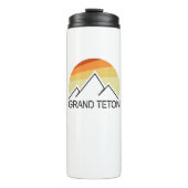 Grand Teton Wyoming Retro Thermosbeker (Voorkant)