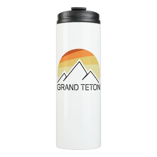 Grand Teton Wyoming Retro Thermosbeker (Voorkant)