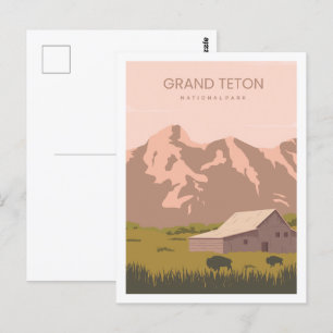 Grand Teton Wyoming Verenigde Staten Travel Place  Briefkaart