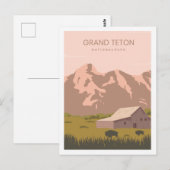 Grand Teton Wyoming Verenigde Staten Travel Place Briefkaart (Voorkant / Achterkant)