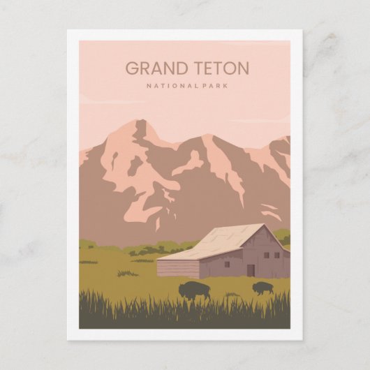 Grand Teton Wyoming Verenigde Staten Travel Place Briefkaart (Voorkant)