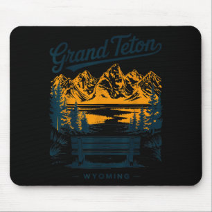 Grand Teton Wyoming Vintage Reis Schitterend Uitzi Muismat