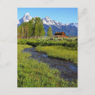 Grand Tetons Barn, Wyoming Briefkaart