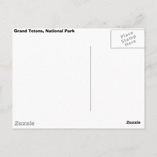 Grand Tetons Briefkaart (Achterkant)