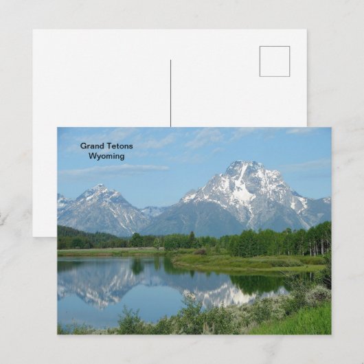 Grand Tetons, briefkaart van Wyoming (Voorkant / Achterkant)