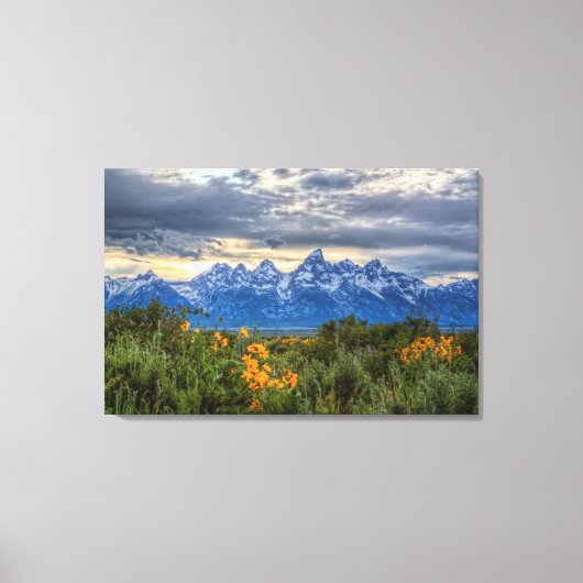 Grand Tetons Canvas Afdruk (Voorkant)