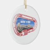 Grand Tetons (Carabiner) Keramisch Ornament (Rechts)
