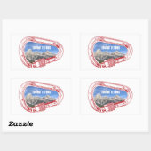 Grand Tetons (Carabiner) Rechthoekige Sticker (Vel)