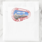 Grand Tetons (Carabiner) Rechthoekige Sticker (Tas)