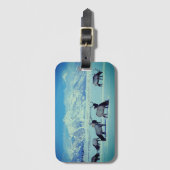 Grand Tetons en Elk in het Bagagelabel van de wint (Voorkant (verticaal))