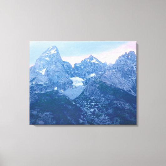 Grand Tetons Evening 3-panelcanvas Canvas Afdruk (Voorkant)