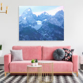 Grand Tetons Evening 3-panelcanvas Canvas Afdruk (Insitu (Woonkamer))
