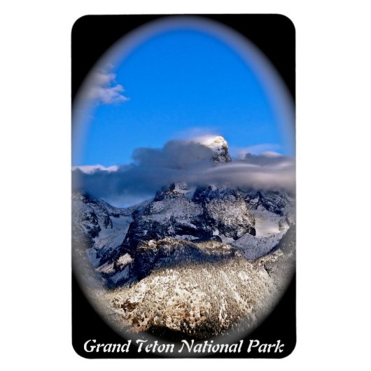 GRAND TETONS GEHULD IN STORMEN WOLKEN MAGNEET (Verticaal)