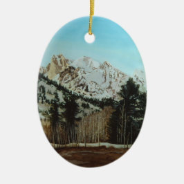 GRAND TETONS KERAMISCH ORNAMENT