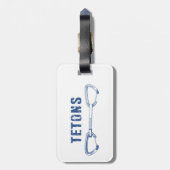 Grand Tetons, klimloopgraaf Bagagelabel (Achterkant verticaal)