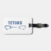 Grand Tetons, klimloopgraaf Bagagelabel (Achterkant horizontaal)
