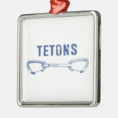 Grand Tetons, klimloopgraaf Metalen Ornament (Links)