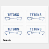 Grand Tetons, klimloopgraaf Rechthoekige Sticker (Vel)