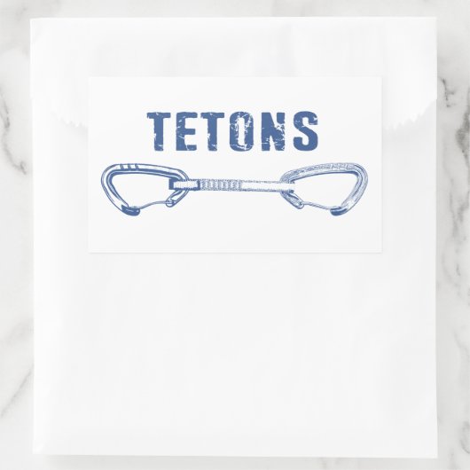 Grand Tetons, klimloopgraaf Rechthoekige Sticker (Tas)