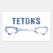 Grand Tetons, klimloopgraaf Rechthoekige Sticker (Voorkant)