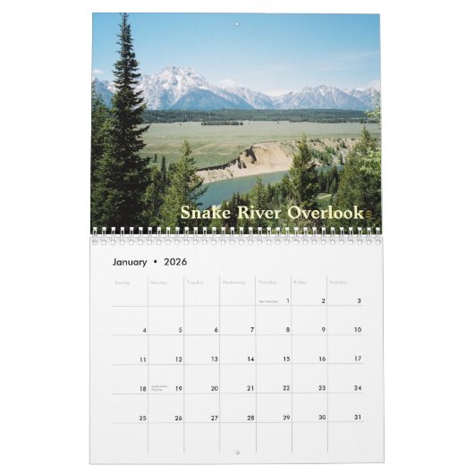 Grand Tetons of Yellowstone 2015 Calendar Kalender (Jan 2026)