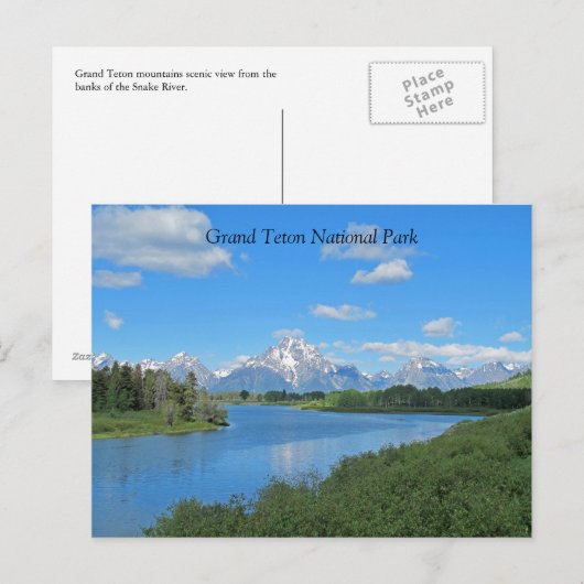 Grand Tetons Schilderachtig Uitzicht Briefkaart (Voorkant / Achterkant)