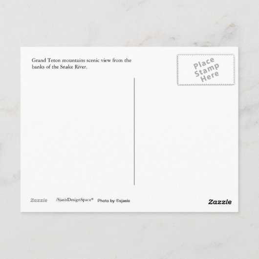 Grand Tetons Schilderachtig Uitzicht Briefkaart (Achterkant)