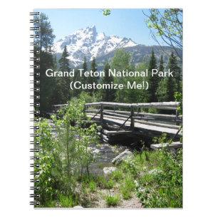Grand Tetons Spring Snow and Wood Bridge Notitieboek