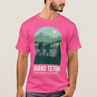 Grand Tetons Tshirt Wandelen Retro Grand Teton Nat