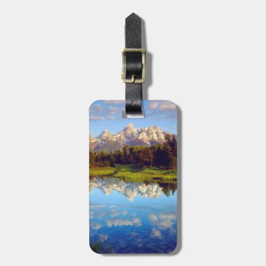 Grand Tetons weerspiegeld in de Snake River Bagagelabel (Voorkant verticaal)