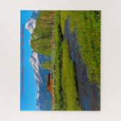 Grand Tetons Wyoming .kerstgroeten Legpuzzel (Verticaal)