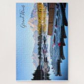 Grand Tetons Wyoming met Lake en Kayaks Puzzle Legpuzzel (Verticaal)