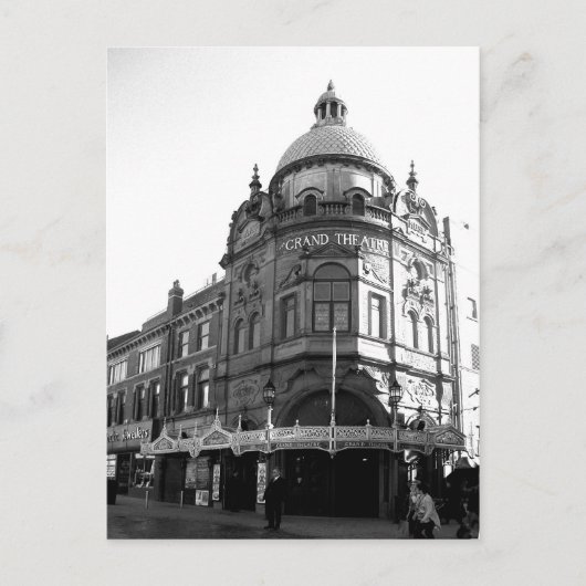 Grand Theater Blackpool B/W Briefkaart (Voorkant)