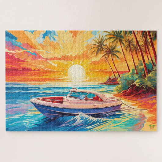 🌅Grand Theft Boat: Sunset Cruise Legpuzzel (Horizontaal)