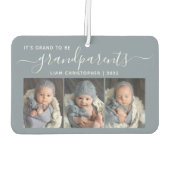 Grand To Be Grandparents 3 Photo Dusty Blue Luchtverfrisser (Achterkant)