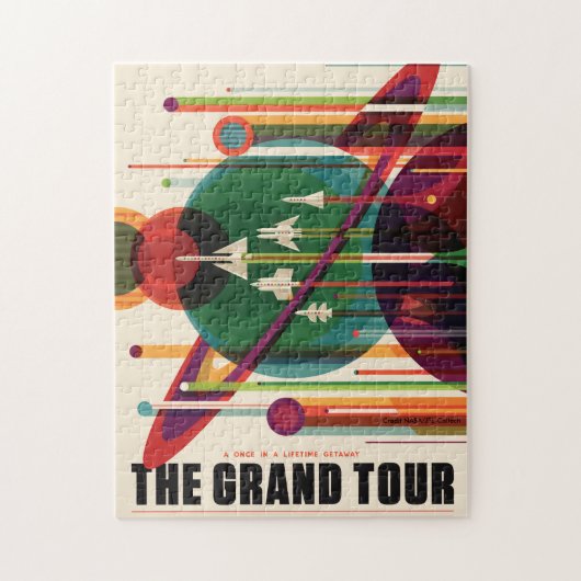 Grand Tour Retro NASA Travel Poster Jigzaag Puzzle Legpuzzel (Verticaal)