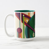 Grand Tour - Retro NASA Travel Poster Two-Tone Mok (Links)