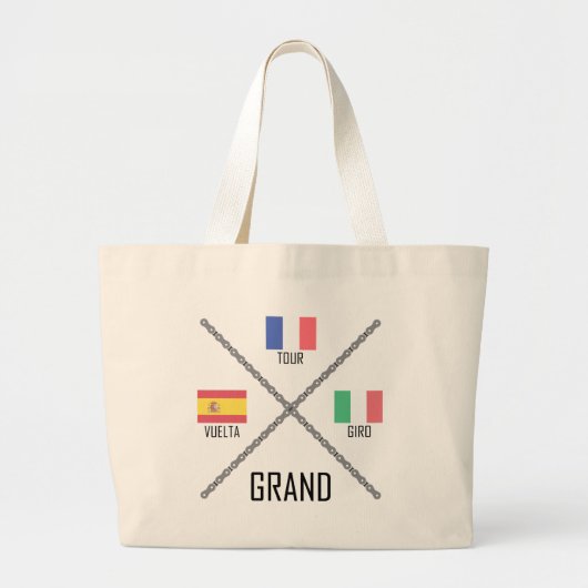 Grand Tours van fietsen Grote Tote Bag (Voorkant)