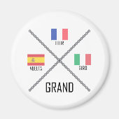 Grand Tours van fietsen Magneet (Voorkant)