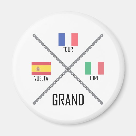 Grand Tours van fietsen Magneet (Voorkant)