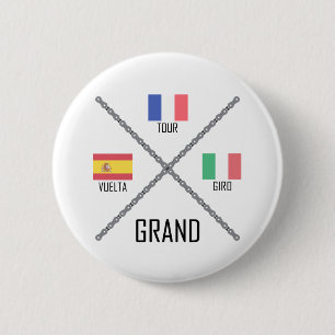 Grand Tours van fietsen Ronde Button 5,7 Cm