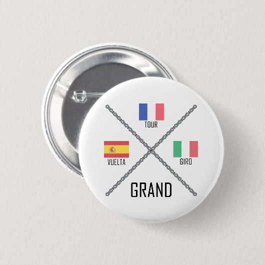 Grand Tours van fietsen Ronde Button 5,7 Cm (Voorkant /achterkant)