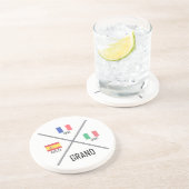 Grand Tours van fietsen Zandsteen Onderzetter (Zijkant)