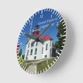 Grand Traverse Lighthouse-klok Ronde Klok (Hoek)